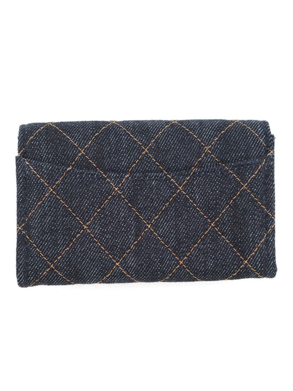 Chanel Card Case Quilted Classic CC Logo Denim Business Holder - Picture 3 of 9